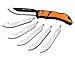 OUTDOOR EDGE 3.5' RazorLite EDC Knife. Pocket Knife with Replaceable Blades and Clip. The Perfect Hunting Knife for Skinning Deer. Blaze Orange with 6 Blades