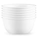 Corelle Vitrelle 28-oz Soup/Cereal Bowls Set of 6, Chip & Crack Resistant Dinnerware Bowls for Soup, Ramen, Cereal and More, Triple Layer Glass, Winter Frost White