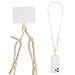 Case-Mate Crossbody Phone Lanyard/Chain [Works with All Phones] Hands-Free Cell Phone Strap - Phone Charm - Neck Chain Holder for iPhone 15 Pro Max/ 14 Pro Max/ 13 Pro Max/ 12/ S24 Ultra - Beige Rope