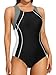 ATTRACO Women's One Piece Swimsuits Athletic Bathing Suit for Ladies Lap Swimming Suit