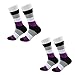JXGZSO 2 Pairs Asexual Pride Flag Socks Ace Socks Asexual Clothing (Asexual Pride Flag Socks 3.0)