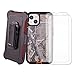 WallSkiN Case for iPhone 14 / iPhone 13 (6.1') with 2 Screen Protectors | Heavy Duty Full Body Military Grade Drop Protection Carrying Cover Holder | Holster for Men Belt with Clip Stand – Camouflage