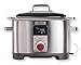 Wolf Gourmet Programmable 6-in-1 Multi Cooker with Temperature Probe, 7 qrt, Slow Cook, Rice, Sauté, Sear, Sous Vide, Stainless Steel, Red Knob (WGSC100S)