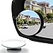 LivTee Blind Spot Mirror, 2' Round HD Glass Frameless Convex Rear View Mirrors Exterior Accessories with Wide Angle Adjustable Stick for Car SUV and Trucks, Pack of 2