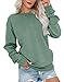 Bingerlily Womens Casual Long Sleeve Sweatshirt Crew Neck Cute Pullover Relaxed Fit Tops (Green,Medium)