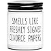 Funny Divorce Gifts for Women, Freshly Signed Divorce Papers Scented Candle, Unique Divorce, Break Up Gifts for Best Friends, Sister, BFF, Coworkers, Her