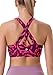 RUNNING GIRL Sports Bra for Women, Criss-Cross Back Padded Strappy Sports Bras Medium Support Yoga Bra with Removable Cups (WX2353D-Freedom Red, S)