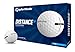 TaylorMade 2021 TaylorMade Distance+ Dozen Golf Balls, White (1 box with four lines of 3 balls each, 12 golf balls in total)