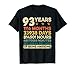 Vintage 93rd Birthday Gift 93 Years Old 1116 Months T-Shirt