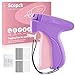 Stitchy Gun for Clothes - Handheld Stitch Gun Quick Clothing Fixer - Mini Sewing Micro Tagging Gun - Includes 6 Needle, 1000 Black Fasteners & 1000 White Fasteners (Purple)