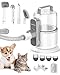 Simple Way Pet Grooming Vacuum, 6 in 1 Dog Grooming Kit with 3 Suction Mode and Large Capacity Dust Cup, Dog Vacuum for Shedding Grooming and Pet Vacuum for Dog Hair at Home (White)