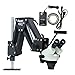 DZQ ZQ-1 Multi-Directional Microscope Micro-Setting Microscope,7X-45X Magnification,0.7X-4.5X Zoom Objective,60-Led Ring Light,Spring Bracket,Includes 0.5X Barlow Lens