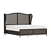 Hillsdale Sausalito Transitional Wood King Bed with Wing Back in Bronze