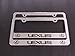 Warehouse Apps Fits for Lexus License Plate Frame 2pcs (Metal)
