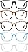 CCVOO 5 Pack Reading Glasses Blue Light Blocking, Filter UV Ray/Glare Computer Readers Fashion Nerd Eyeglasses Women/Men (*C1 Mix, 1.75)