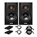 ADAM Audio T5V 5-Inch Powered Studio Monitor (2-Pack) Bundle with Isolation Pads (2-Pack), 1/4-Inch TRS to XLR Male to Male Balanced Cable (10-Feet, 2-Pack) and 25-Feet XLR Cables (2-Pack) (8 Items)