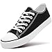 ZGR Womens Canvas Low Top Sneaker Lace-up Classic Casual Shoes (Low Top Black US8)