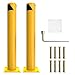 YITAMOTOR Safety Bollard Post, 36' x 4.5' Steel Bollards, Parking Bollard for Warehouse, Yellow, 2PACK