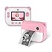 Kids Instant Print Camera myFirst Camera Insta 2 with 12MP Photos 1080P Video Selfie Lens Christmas Birthday Gifts for Girls Ages 3-12 Includes 32GB microSD Neck Lanyard Portable Travel Camera (Pink)