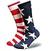 ZWW American Flag Socks For Men Or Women 4th July Middle Socks Star And Stripe Patriotic Freedom Day Gifts