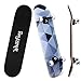 WhiteFang Skateboards, Complete Skateboard 31 x 7.88, 7 Layer Canadian Maple Double Kick Concave Standard and Tricks for Kids and Beginners (Diamond)