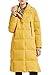 Orolay Women's Thickened Long Down Jacket Winter Down Coat Hooded Puffer Jacket with Side Zipper Spectra Yellow L