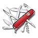 Victorinox Huntsman Swiss Army Knife, 15 Functions, Swiss Made Pocket Knife with Large Blade, Screwdriver, Scissors and Wood Saw - Red