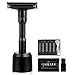 QSHAVE Adjustable Double Edge Safety Shaving Razor Deluxe Set (Razor with Stand)