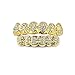 TOPGRILLZ Grillz Gold Poker Grills for Your Teeth Heart Hip Hop Grillz Teeth Men Diamond Grillz for Men Women 18K Gold Plated Hustla Teeth Grillz Gold Jewelry Rapper Costume(Poker)