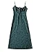Omoone Women's Floral Dress Low-Cut Square Neck Spaghetti Strap Tie Bodycorn Dresses (01Green, Medium)