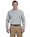 Devon & Jones Adult Sueded Cotton Jersey Mock Turtleneck M GREY HEATHER