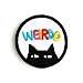 BADGE BOMB Weirdo Cat Iron On Embroidered Patch by Gemma Correll