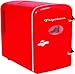 Frigidaire RED EFMIS129- CP4 Mini Portable Compact Personal Cooler, 4 Liter Capacity Chills Six 12 oz Cans, 100% Freon-Free & Eco Friendly, Includes Plugs for Home Outlet & DC Charger, standard