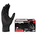 GLOVEWORKS Black Disposable Nitrile Industrial Gloves, 5 Mil, Latex & Powder-Free, Food-Safe, Textured, X-Large, Box of 100