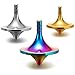 3 Pieces Brass Metal Top Spinner Kinetic Desk Fidget Toy Spinner Good Balance Desktop Toy for Teens Adults Kill Time Long Time Focus Anxiety Stress Relief, 3 Colors(Large (1.26 x 1.45 Inch))