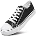 ZGR Mens Classic Casual Shoes,Lace-up Fashion Sneakers,Low Top Canvas Shoes for Men(Black.US12)