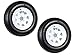 eCustomRim 2-Pack Trailer Tire On Rim ST205/75D15 F78 205/75 LRC 5 Lug White Spoke Wheel - 2 Year Warranty w/Free Roadside
