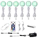 AIBOO RGB Color Changing LED Under Cabinet Lights Kit Aluminum Slim Puck Lamps for Kitchen Counter Wardrobe Counter Furniture Ambiance Christmas Decor Lighting (6 Lights)