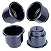 Amarine-made (Set of 4) Black Recessed Drop in Plastic Cup Drink Can Holder with Drain for Boat Car Marine Rv - Black