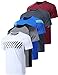 5 Pack Men’s Active Quick Dry Crew Neck T Shirts | Athletic Running Gym Workout Short Sleeve Tee Tops Bulk (Set 2, Large)