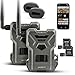 SPYPOINT Flex-M Cellular Trail Camera | Hunting Accessories | GPS-Enabled | Night Vision | Dual-Sim LTE Connectivity | IP65 Waterproof | 28MP Photos, 720p Videos + 32GB Micro SD Card (Pack of 2)