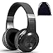 Bluedio H Turbine Wireless Bluetooth 5.0 Stereo Headphones with Mic, Shocking Bass Headphones with Storage Bag for Music Enthusiast, Voice Control (Black)