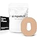 SIMPATCH – Dexcom G6 Adhesive Patch (25-Pack) – Waterproof Adhesive, CGM Patches (Beige)