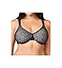 Olga womens Olga Women's Sheer Leaves minimizer bras, Rich Black/Gray Contrast, 38DD US