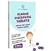 96 Count, Plaque Dental Disclosing Tablets for Kids or Adults, Shows Plaque, Helps Teach Brushing Habits for Clean Teeth, by Fresh Knight, Pack of (1)