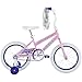 Huffy Illuminate 16” Girl’s Bike with Removable Training Wheels, Gloss Pink Frame with Butterfly Graphics, Chain Guard, White Tires and Purple Rims