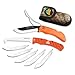 OUTDOOR EDGE RazorPro Double Blade Folding Hunting Knife & Filp N' Zip Bone Saw - Hunting Knife Features a Gutting Blade & Replaceable RazorSafe Skinning Blade. Includes Camo Nylon Sheath