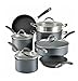 Circulon A1 Series with ScratchDefense 11-piece Non-Stick Cookware Set.Hard Anodized Aluminum Construction.Ergonomic Silicone Grip Handles.