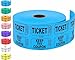 1000 Tacticai Raffle Tickets, Blue (8 Color Selection), Double Roll, Ticket for Events, Entry, Class Reward, Fundraiser & Prizes