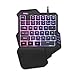 RedThunder One Handed Gaming Keyboard RGB Backlit 35 Keys Portable Mini Gaming Keypad Ergonomic Game Controller for PC Gamer